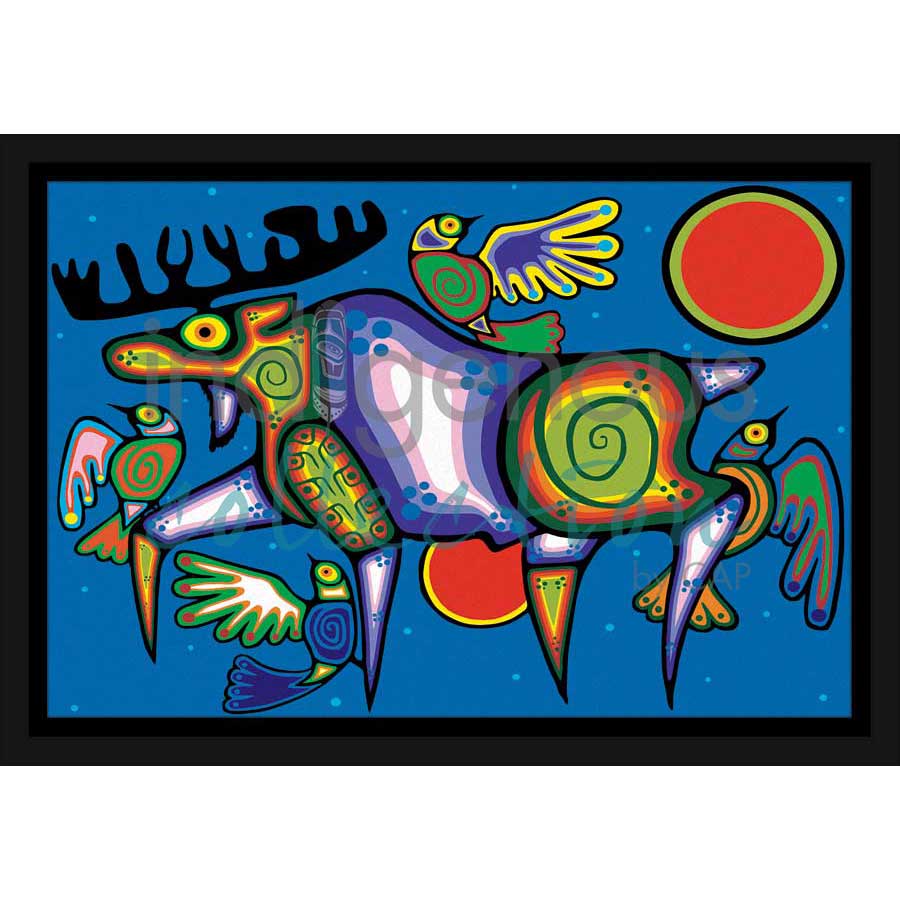 Spirit Moose by artist Jim Oskineegish - Ojibway. Indigenous Collection