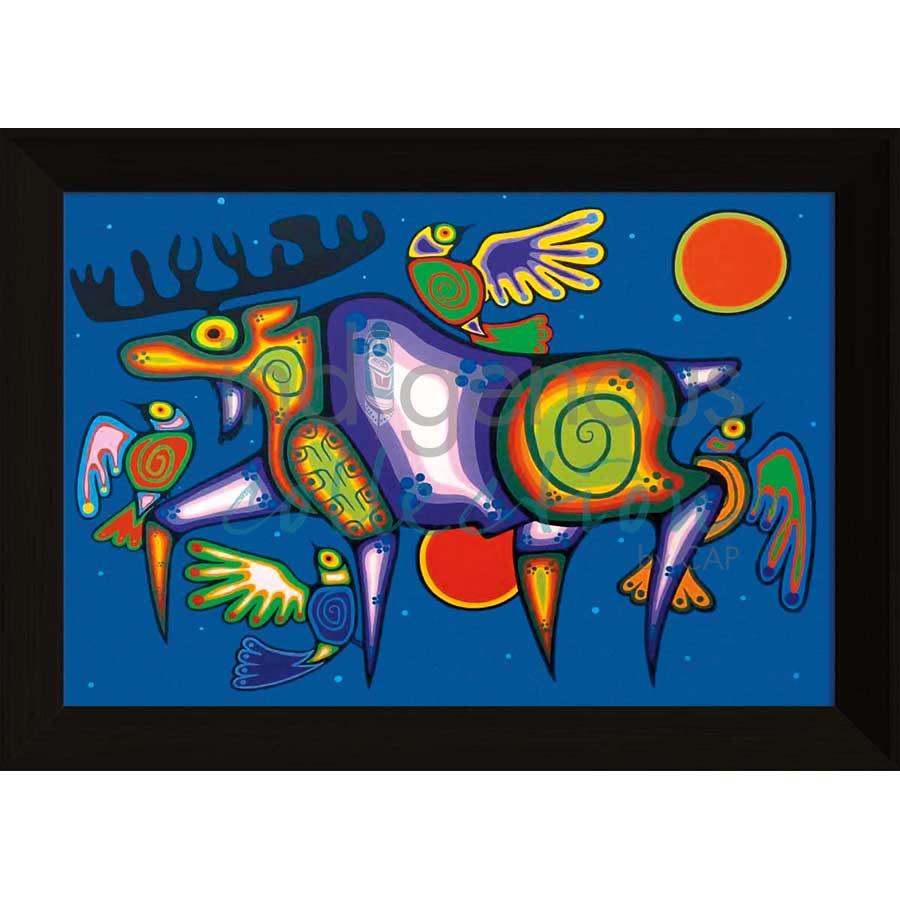 Spirit Moose by artist Jim Oskineegish - Ojibway. Indigenous Collection