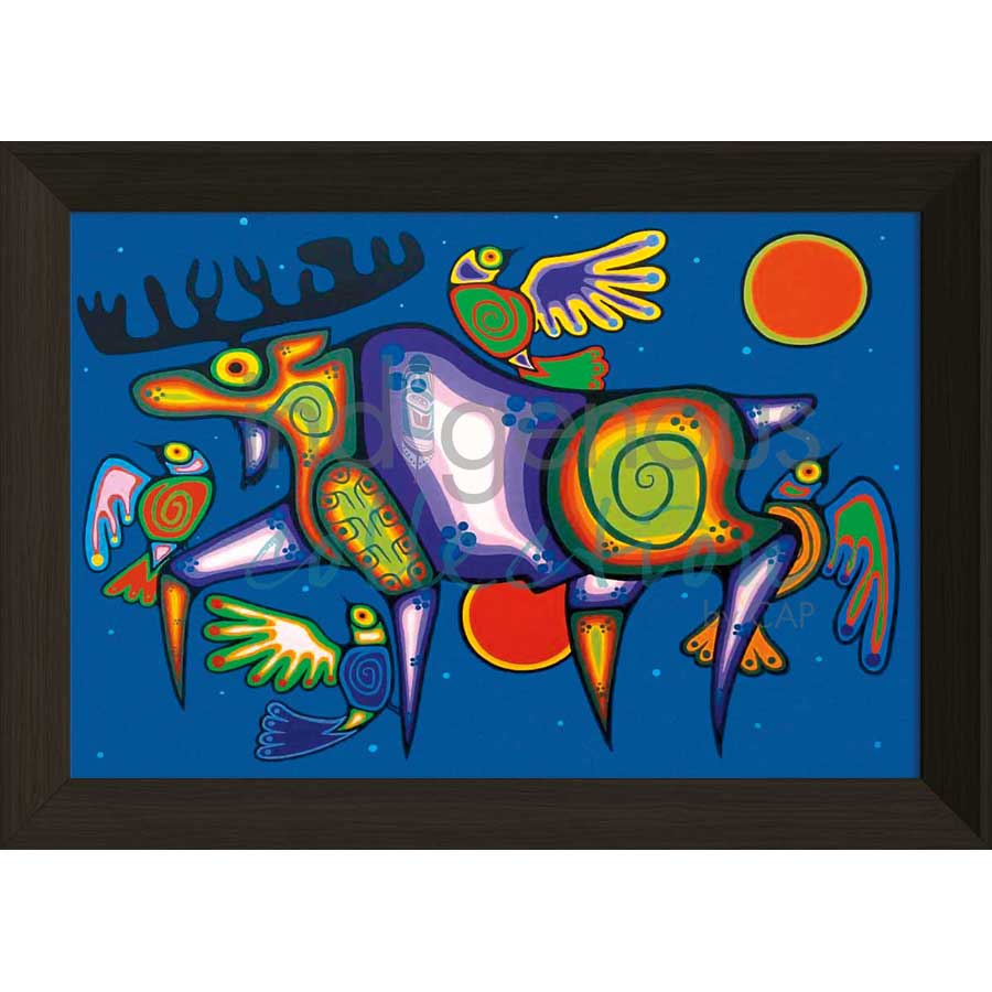 Spirit Moose by artist Jim Oskineegish - Ojibway. Indigenous Collection