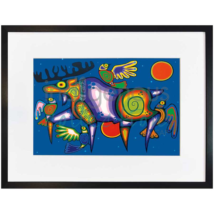 Spirit Moose by artist Jim Oskineegish - Ojibway. Indigenous Collection