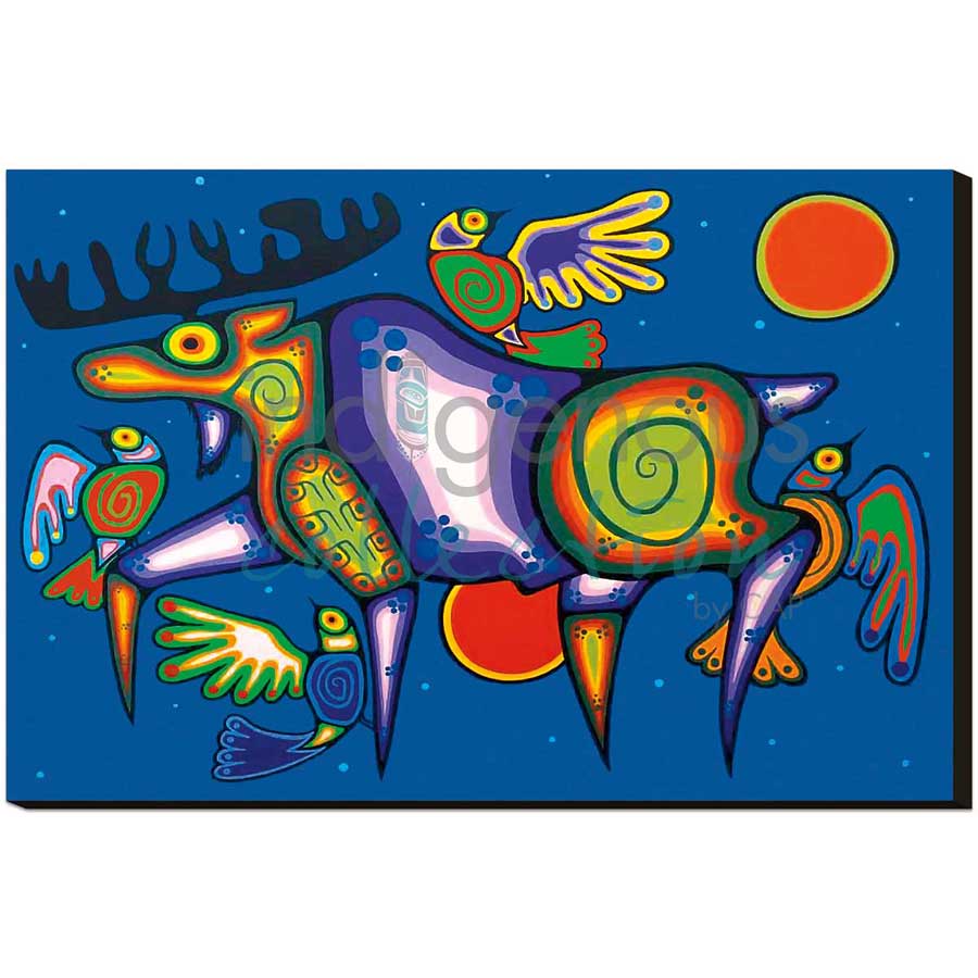 Spirit Moose by artist Jim Oskineegish - Ojibway. Indigenous Collection