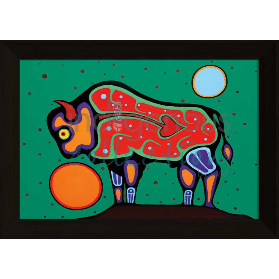 Bison by artist Jim Oskineegish - Ojibway. Indigenous Collection