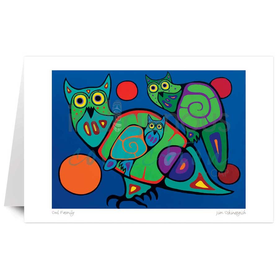 Owl Family by artist Jim Oskineegish