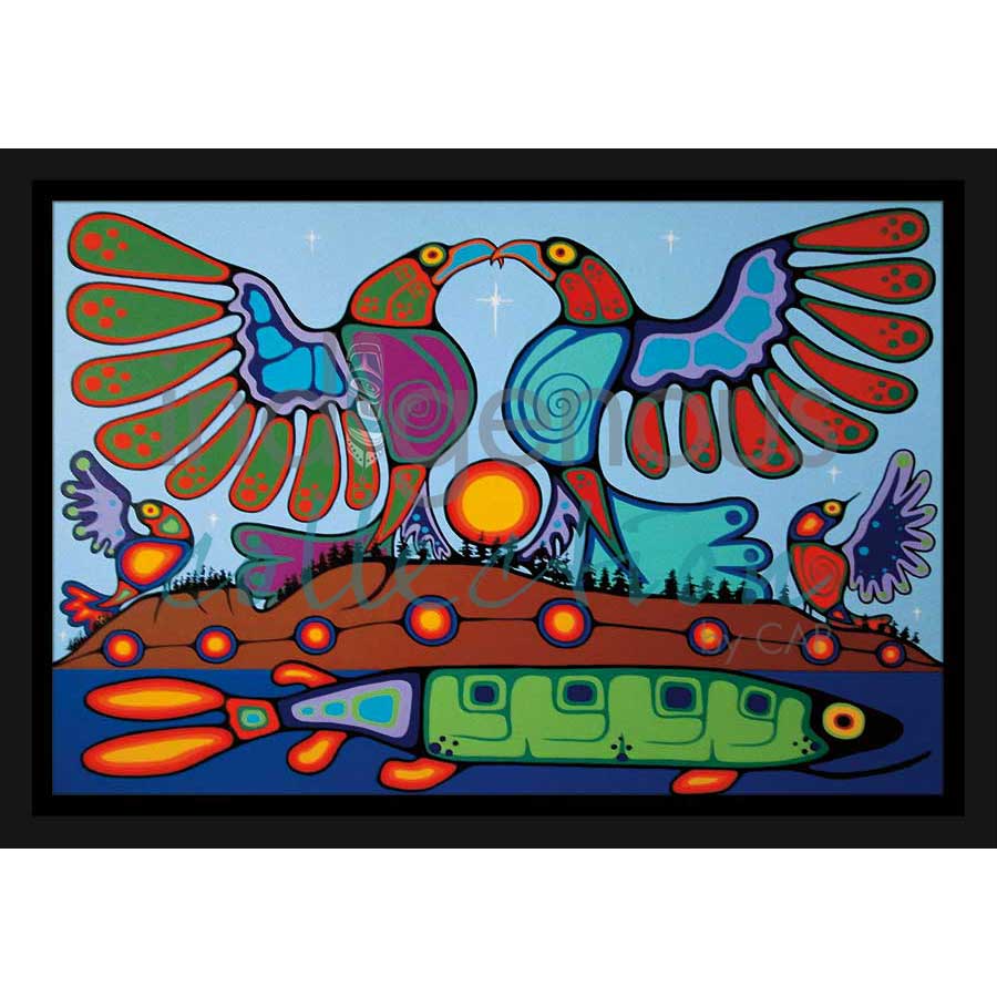 Summer Sunrise by artist Jim Oskineegish - Ojibway. Indigenous Collection