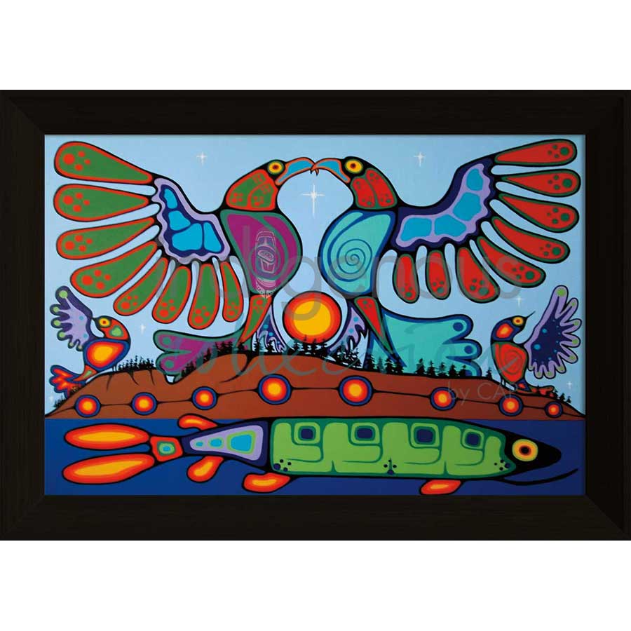 Summer Sunrise by artist Jim Oskineegish - Ojibway. Indigenous Collection