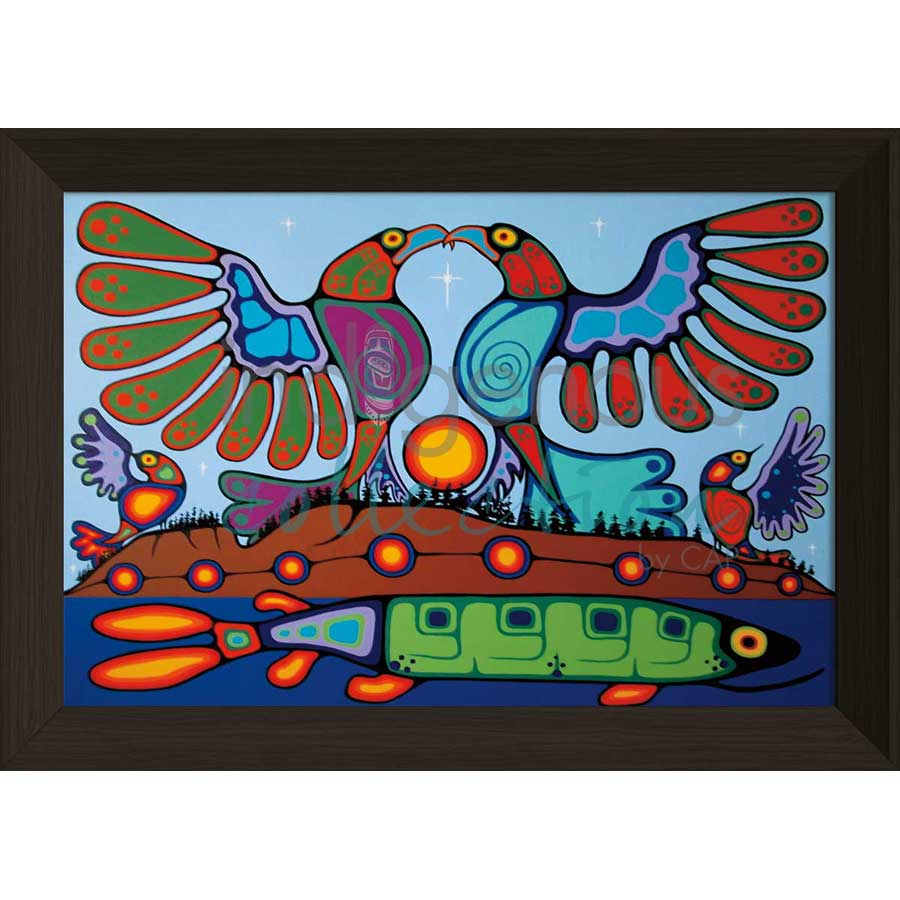Summer Sunrise by artist Jim Oskineegish - Ojibway. Indigenous Collection