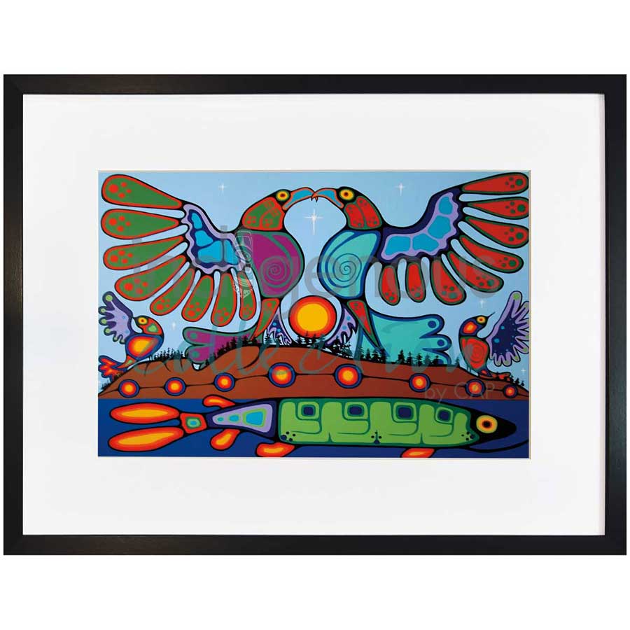 Summer Sunrise by artist Jim Oskineegish - Ojibway. Indigenous Collection