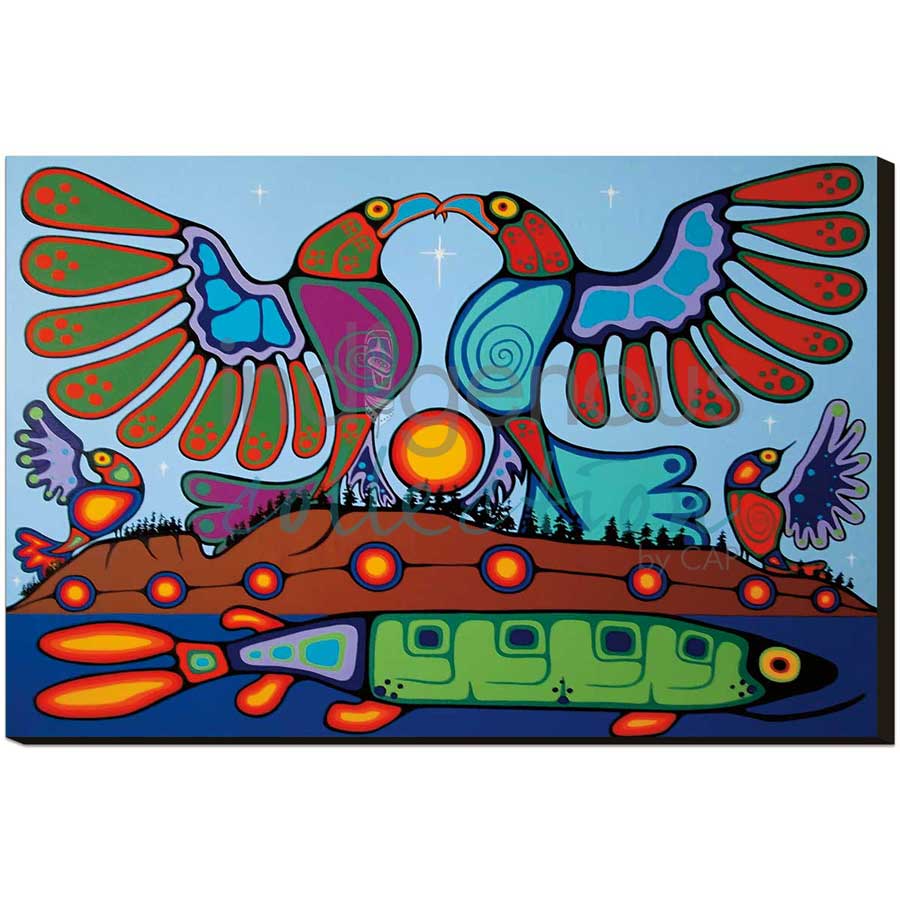 Summer Sunrise by artist Jim Oskineegish - Ojibway. Indigenous Collection