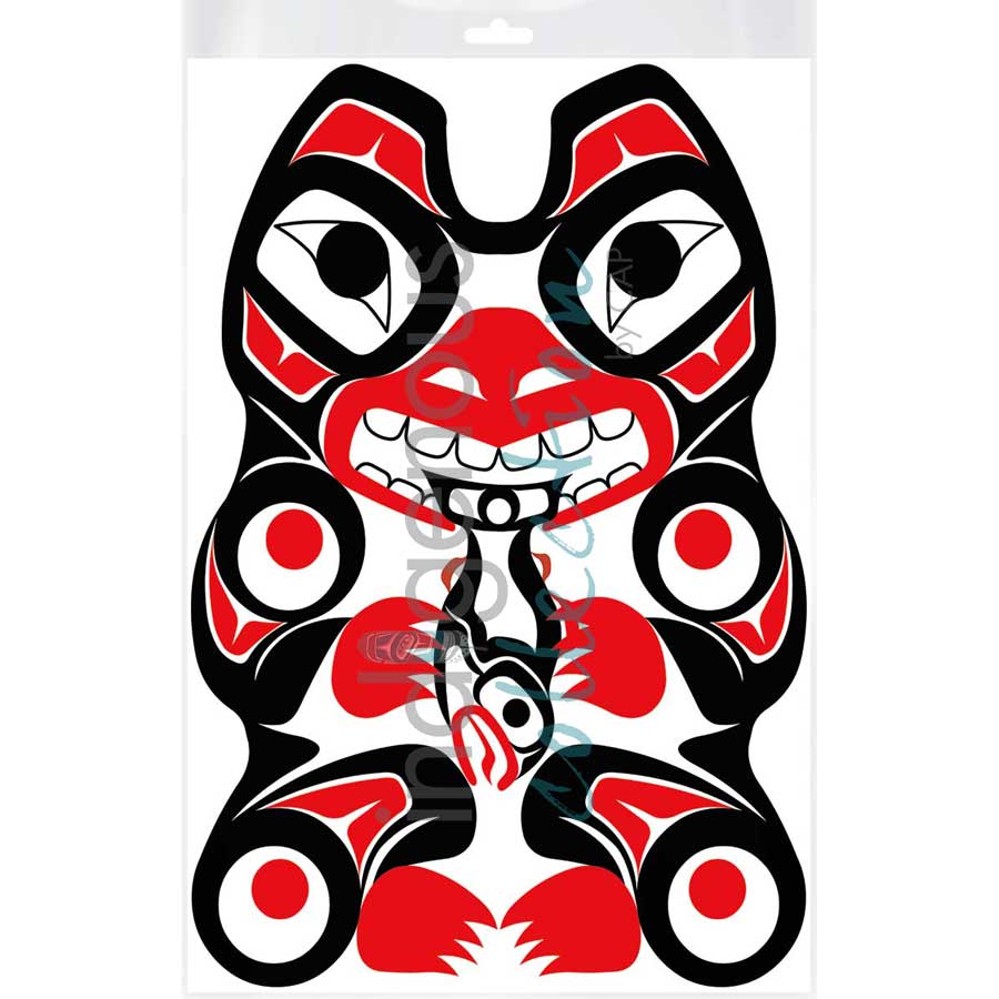 Bear & Salmon by artist Eric Parnell - Haida. Indigenous Collection