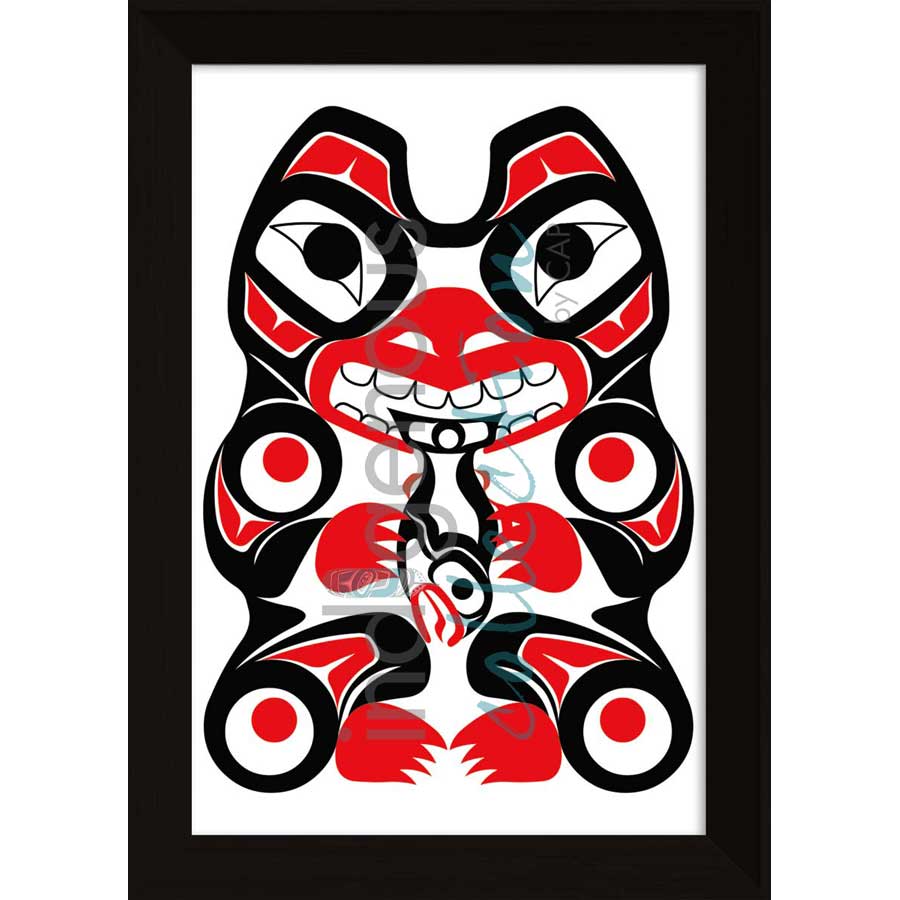 Bear & Salmon by artist Eric Parnell - Haida. Indigenous Collection