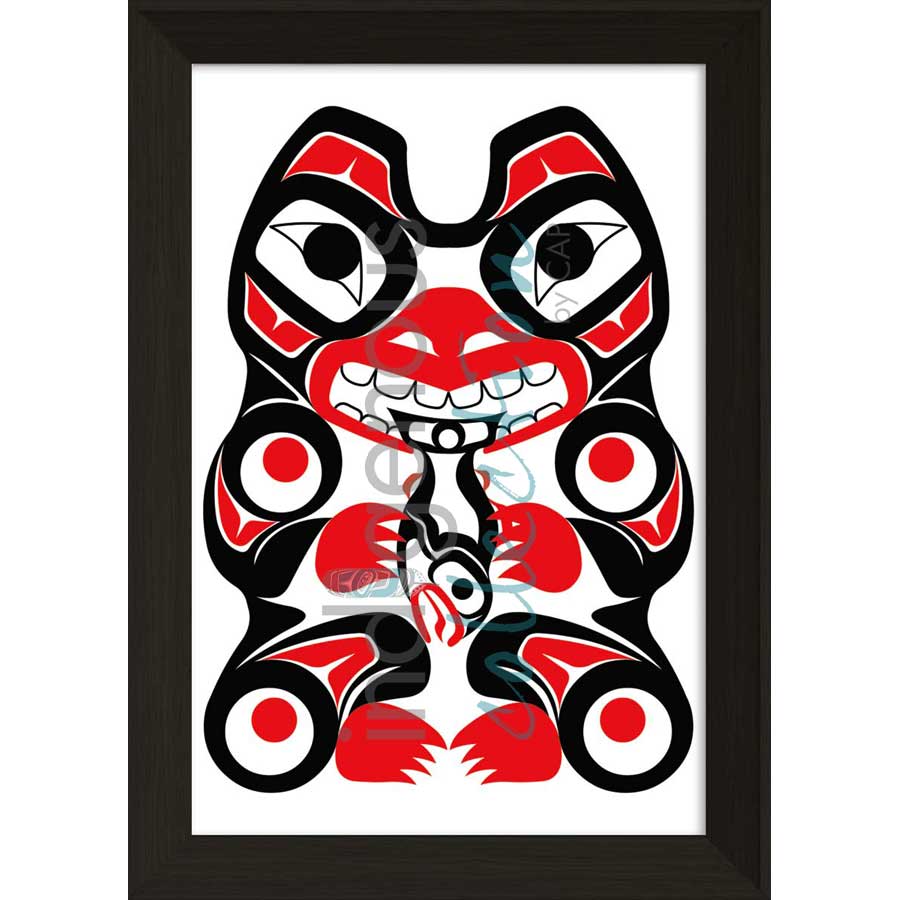 Bear & Salmon by artist Eric Parnell - Haida. Indigenous Collection