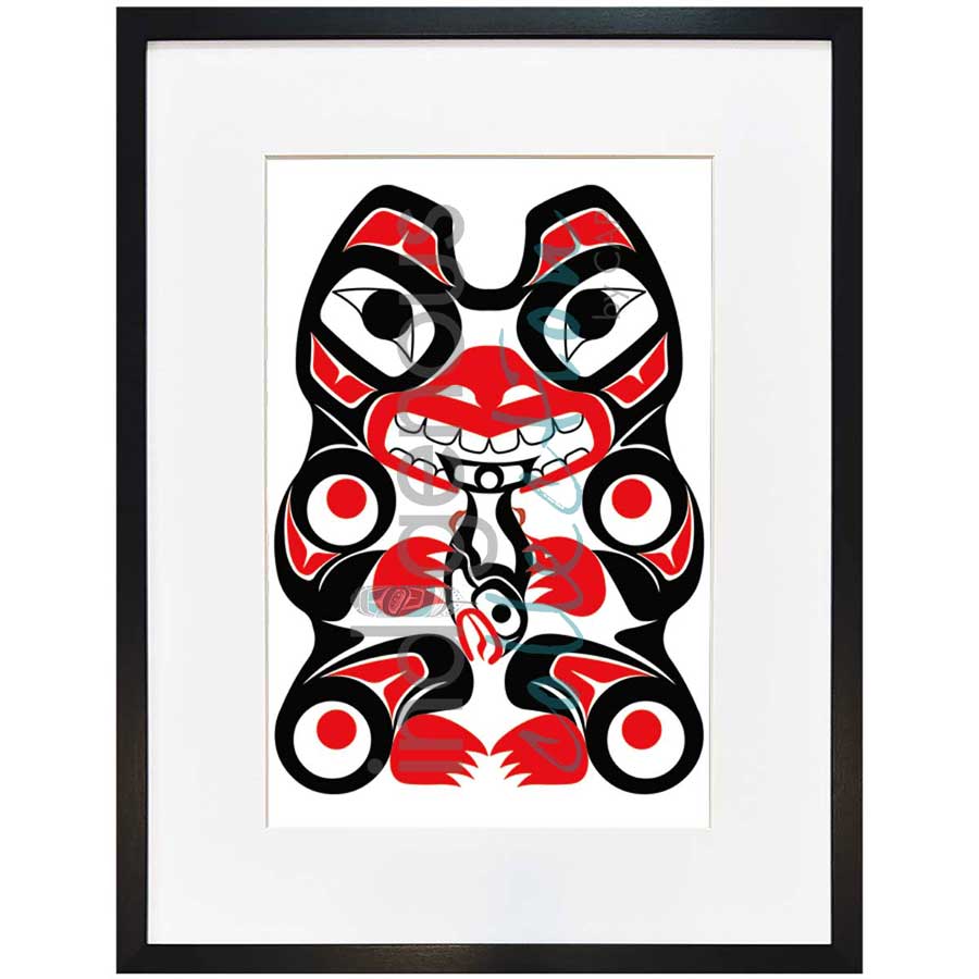 Bear & Salmon by artist Eric Parnell - Haida. Indigenous Collection