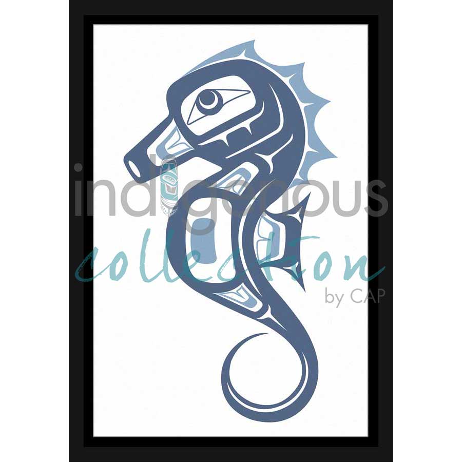 Seahorse by artist Eric Parnell - Haida. Indigenous Collection