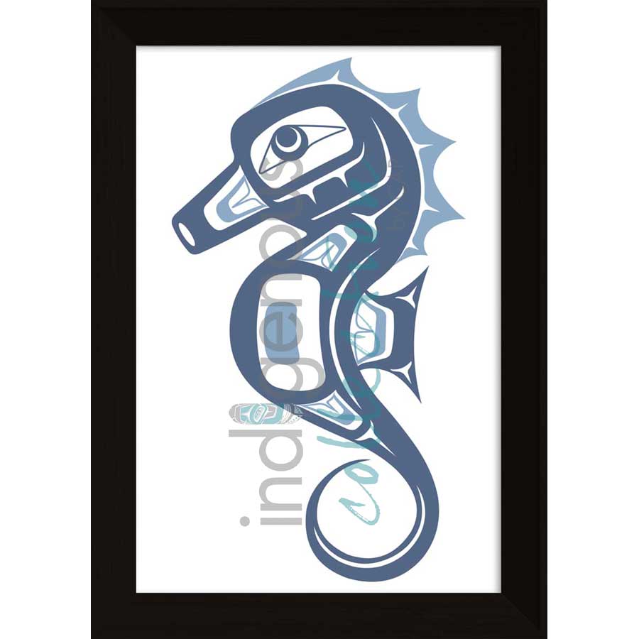 Seahorse by artist Eric Parnell - Haida. Indigenous Collection