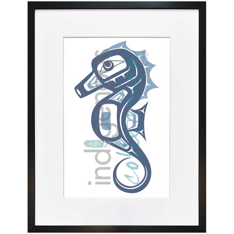 Seahorse by artist Eric Parnell - Haida. Indigenous Collection