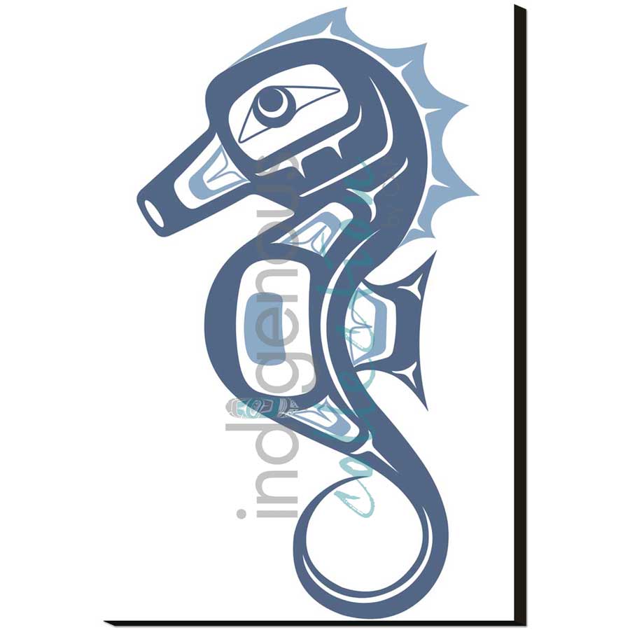 Seahorse by artist Eric Parnell - Haida. Indigenous Collection