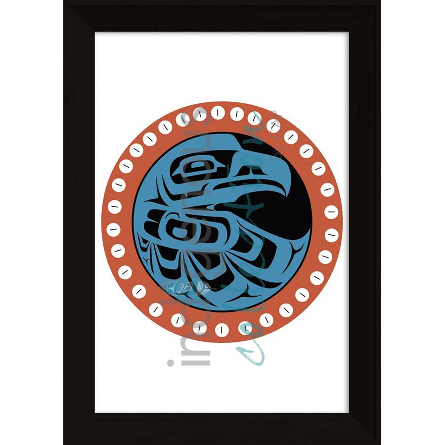 Button Blanket Eagle by artist Eric Parnell - Haida. Indigenous Collection