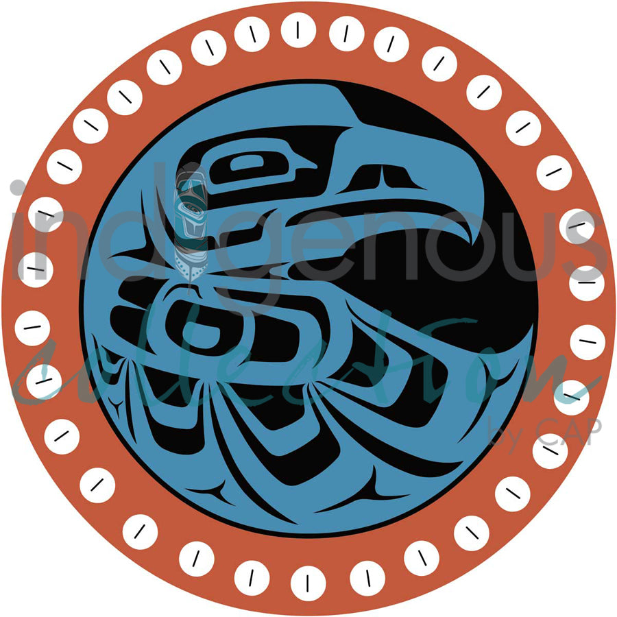 Button Blanket Eagle by artist Eric Parnell