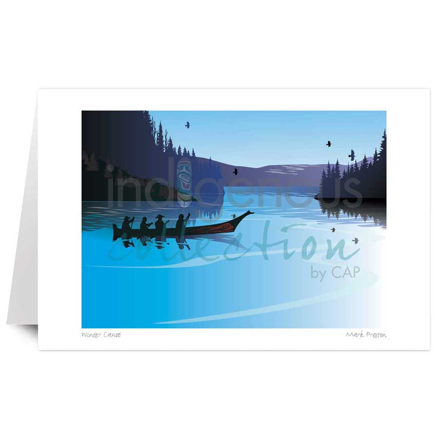 Winter Canoe by artist Mark Preston