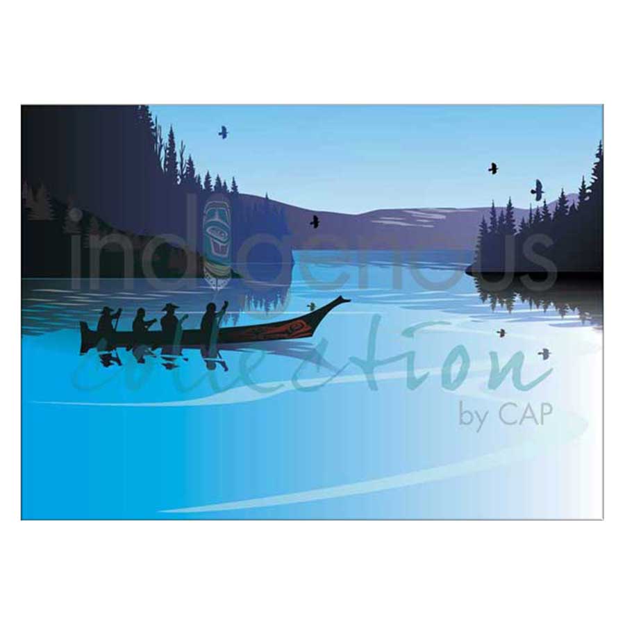 Winter Canoe Canvas Prints