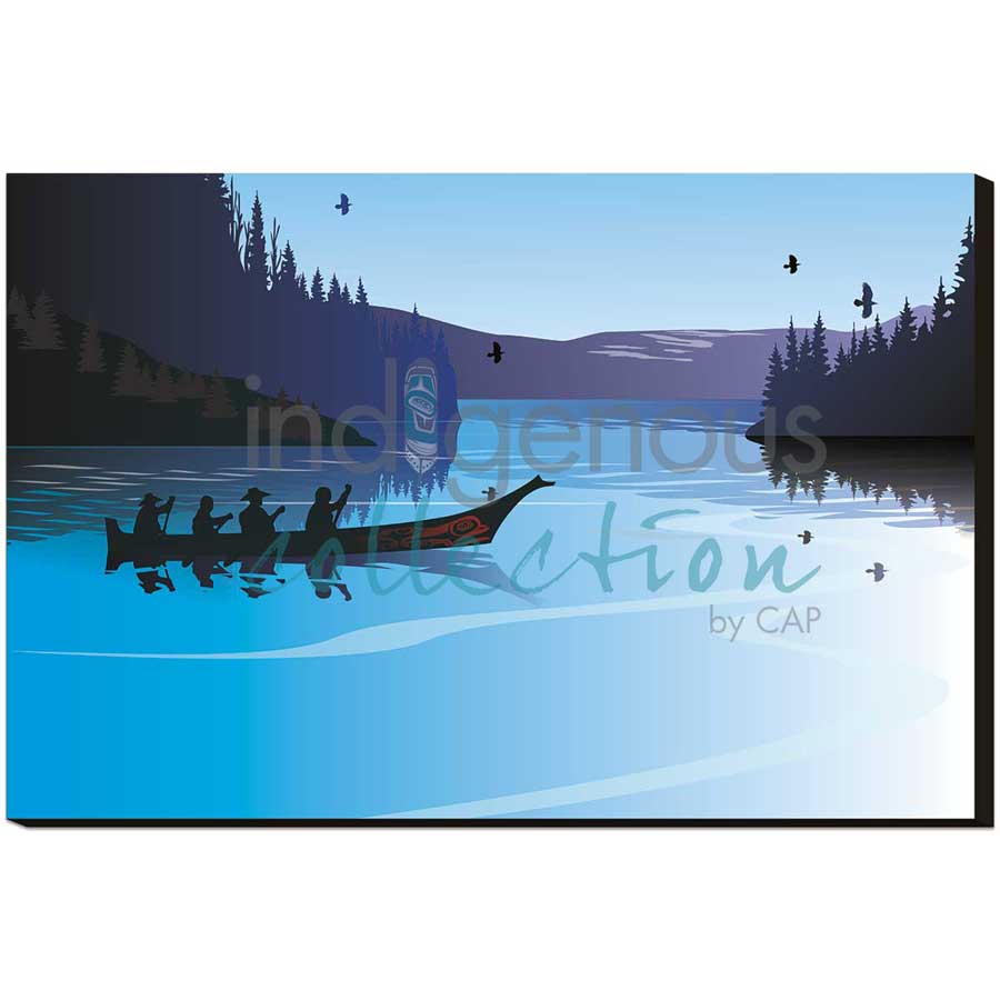 Winter Canoe by artist Mark Preston - Tlingit. Indigenous Collection