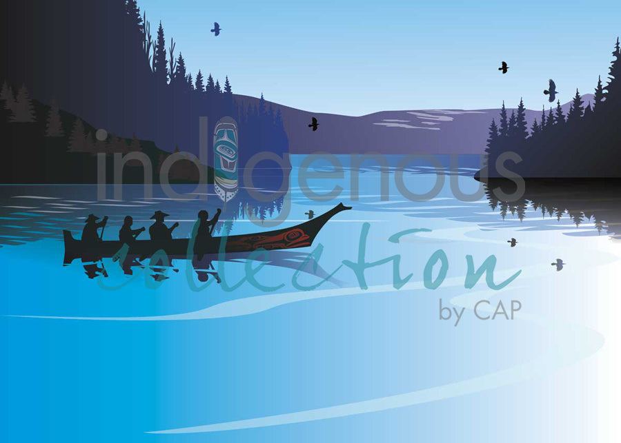 Winter Canoe by artist Mark Preston