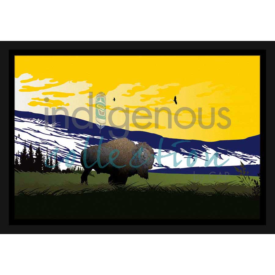 Bison by artist Mark Preston - Tlingit. Indigenous Collection