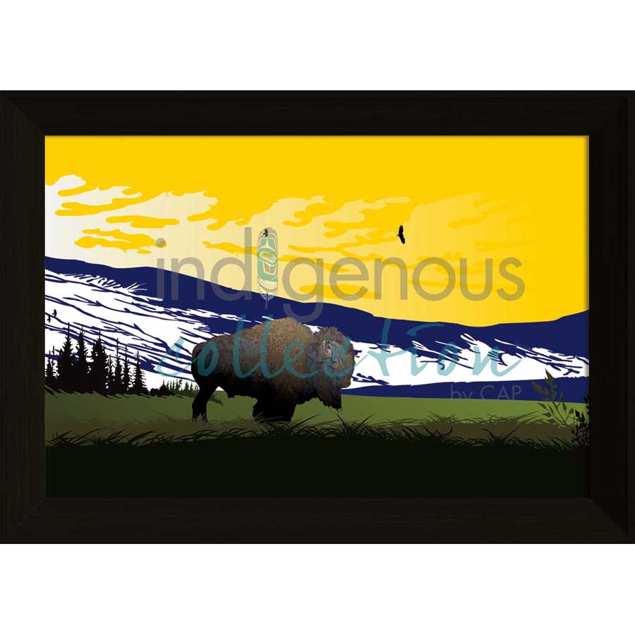 Bison by artist Mark Preston - Tlingit. Indigenous Collection