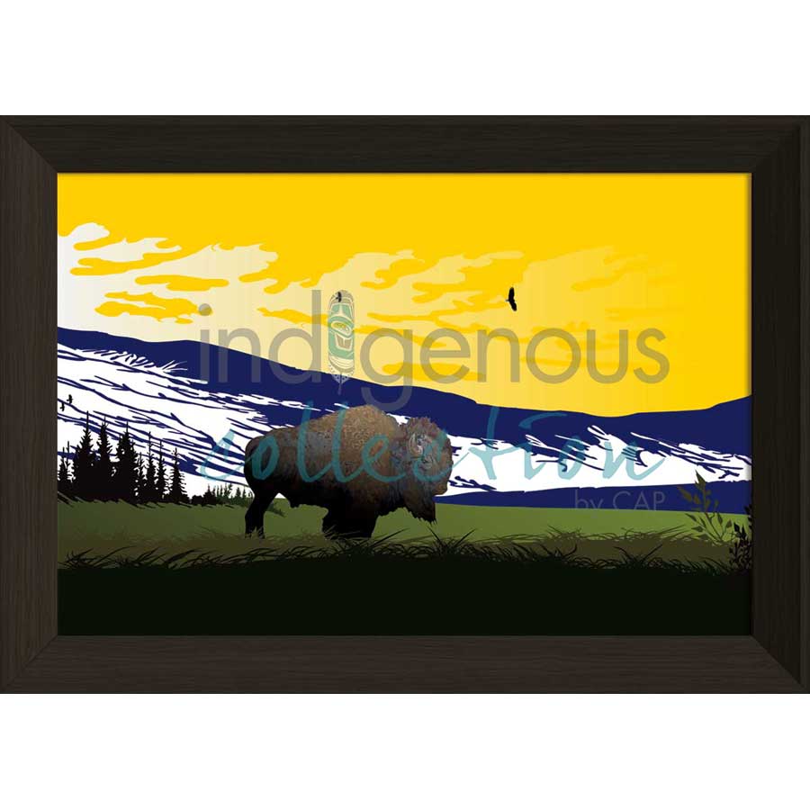 Bison by artist Mark Preston - Tlingit. Indigenous Collection