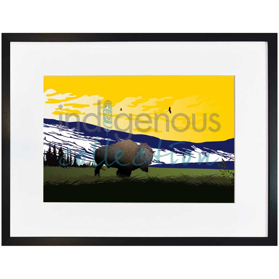 Bison by artist Mark Preston - Tlingit. Indigenous Collection
