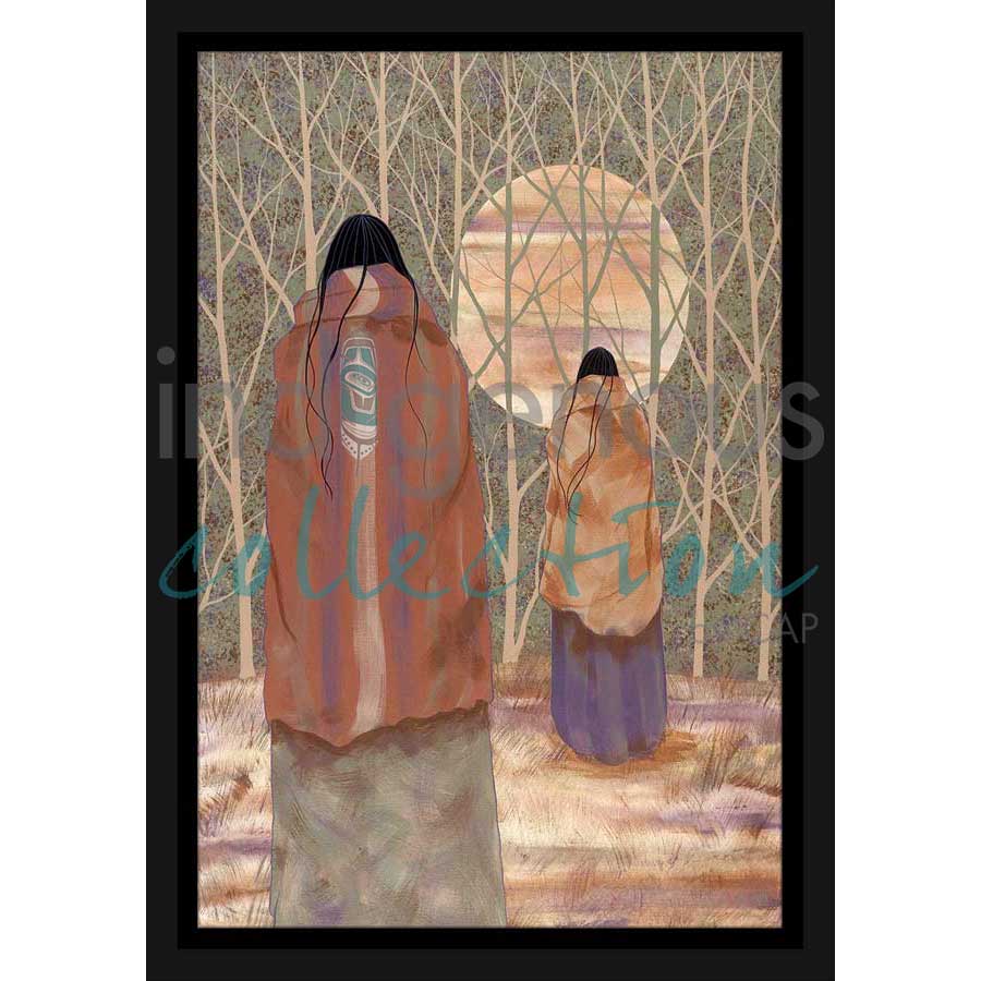 Woodlands Moon by artist Jeanne Rorex-Bridges - Cherokee. Indigenous Collection
