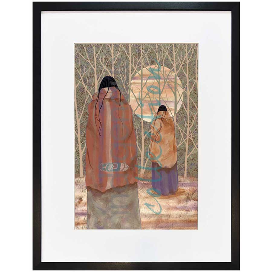Woodlands Moon by artist Jeanne Rorex-Bridges - Cherokee. Indigenous Collection