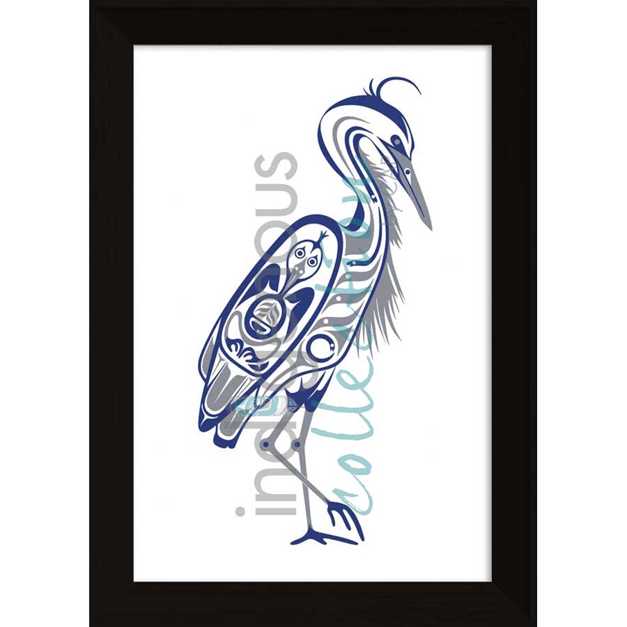Blue Heron by artist April White - Haida. Indigenous Collection