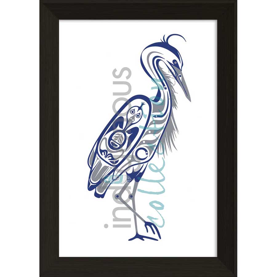 Blue Heron by artist April White - Haida. Indigenous Collection