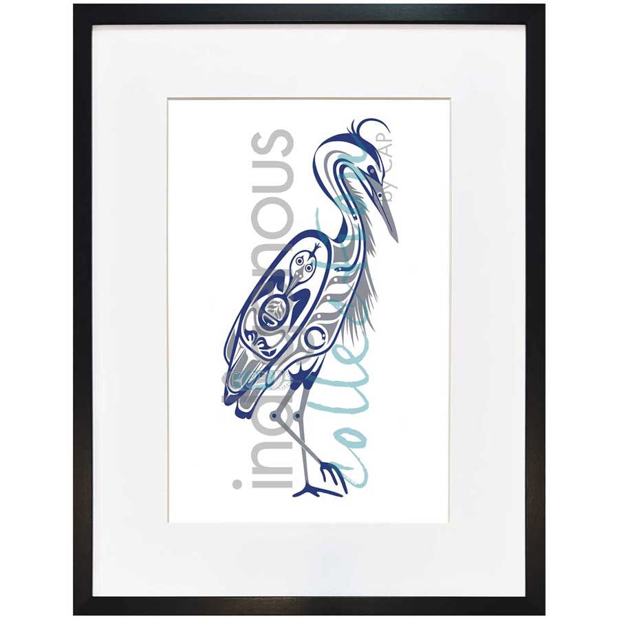 Blue Heron by artist April White - Haida. Indigenous Collection