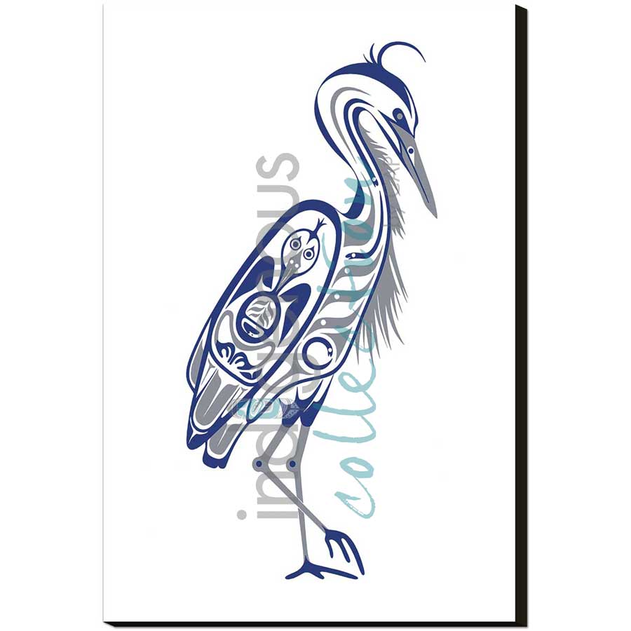 Blue Heron by artist April White - Haida. Indigenous Collection