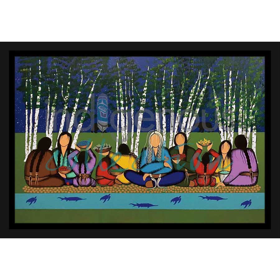 Giving Thanks for Who We Are by artist Simone McLeod - Ojibway. Indigenous Collection