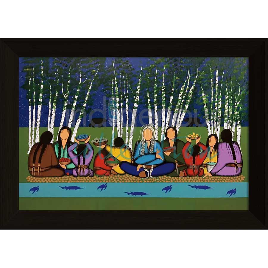 Giving Thanks for Who We Are by artist Simone McLeod - Ojibway. Indigenous Collection
