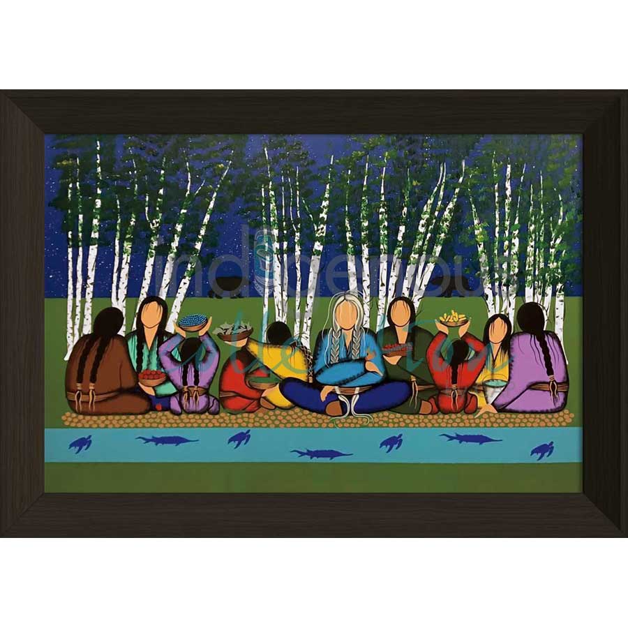 Giving Thanks for Who We Are by artist Simone McLeod - Ojibway. Indigenous Collection