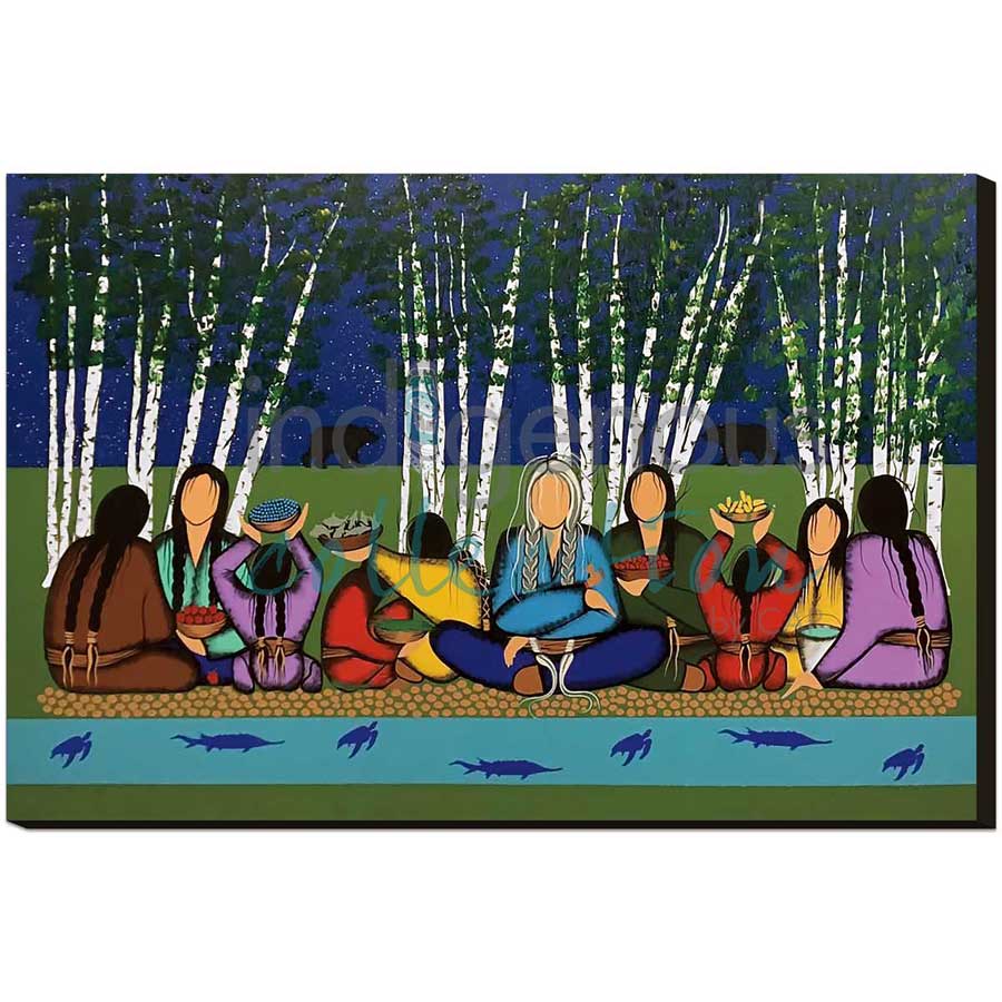 Giving Thanks for Who We Are by artist Simone McLeod - Ojibway. Indigenous Collection