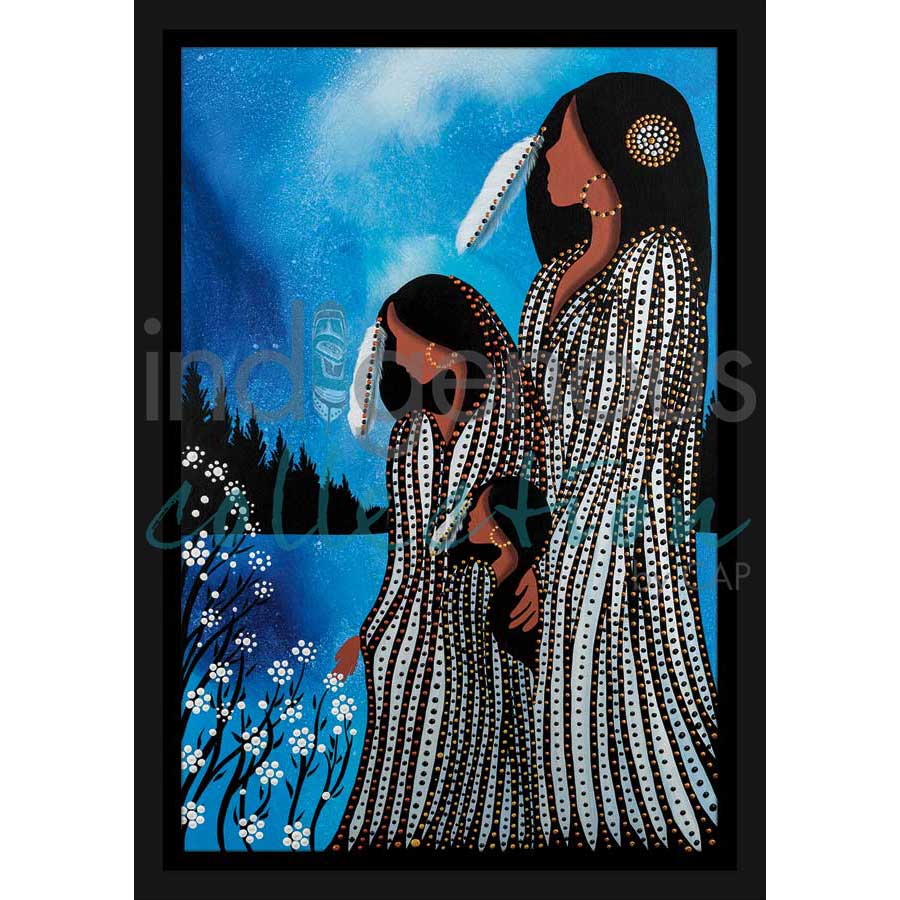 Sisters by artist Betty Albert - Cree. Indigenous Collection