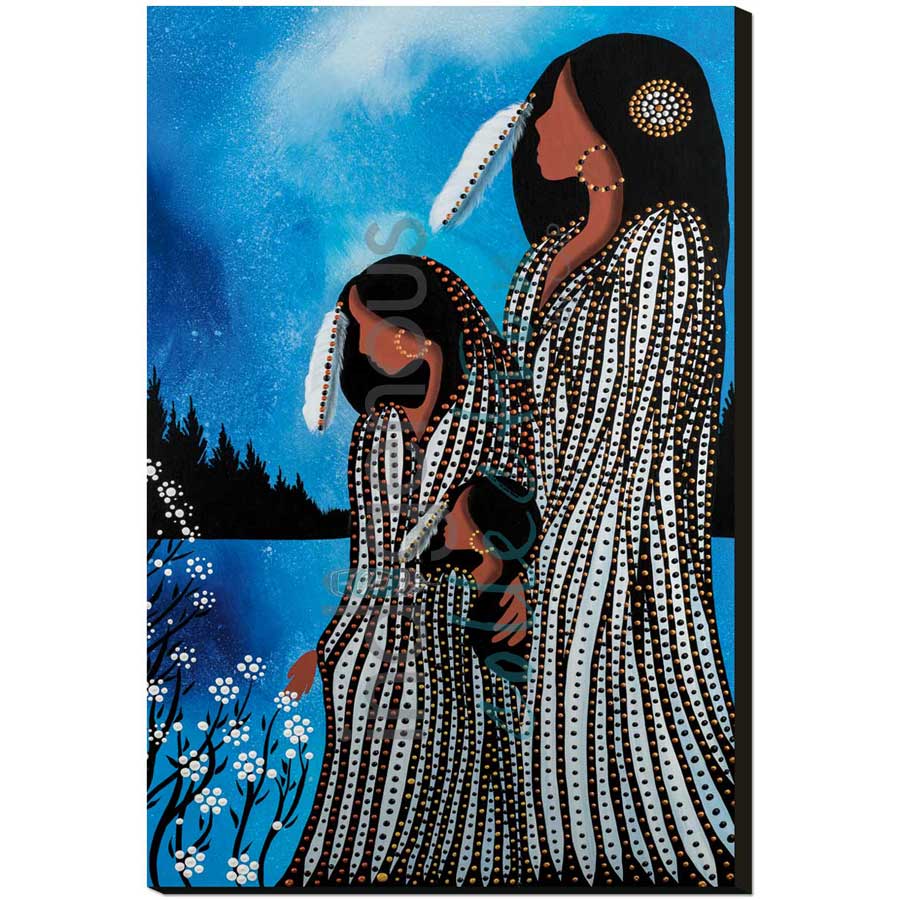 Sisters by artist Betty Albert - Cree. Indigenous Collection