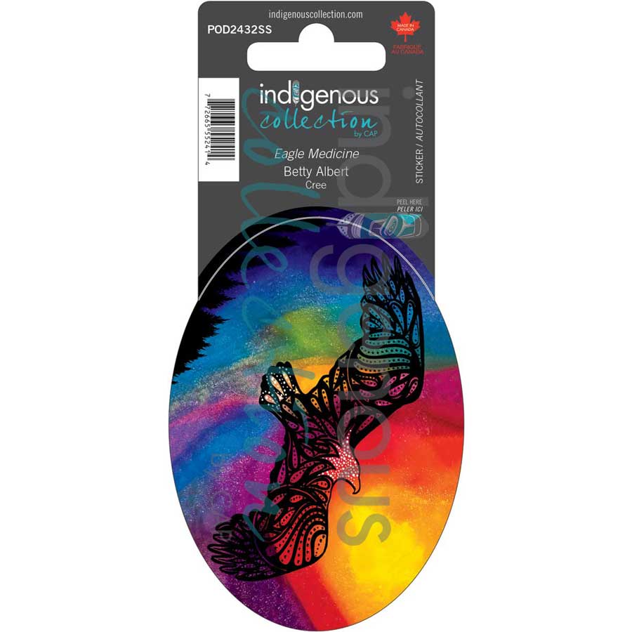 Eagle Medicine Sticker by artist Betty Albert