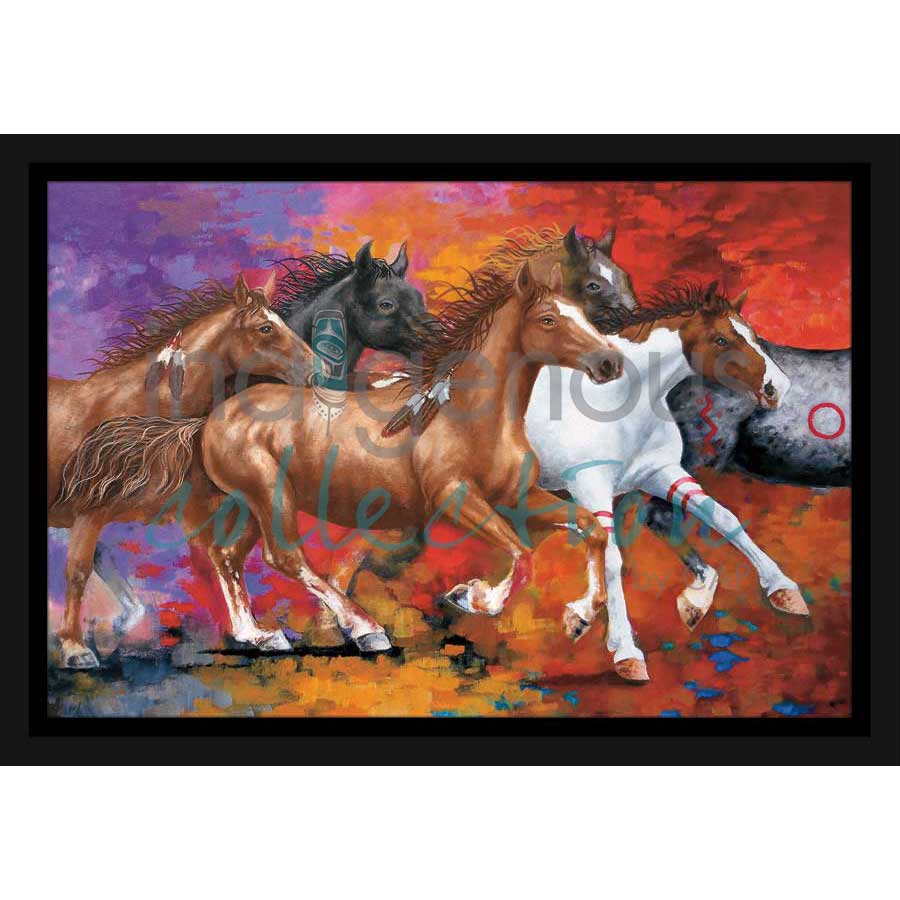 Running Free by artist John Balloue - Cherokee. Indigenous Collection