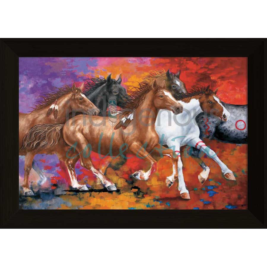 Running Free by artist John Balloue - Cherokee. Indigenous Collection