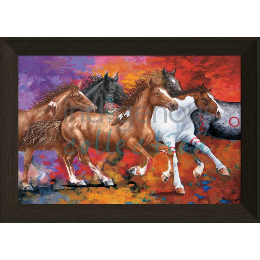 Running Free by artist John Balloue - Cherokee. Indigenous Collection