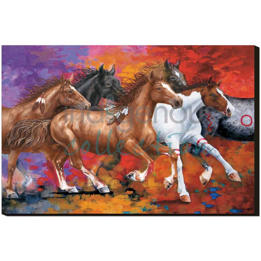 Running Free by artist John Balloue - Cherokee. Indigenous Collection