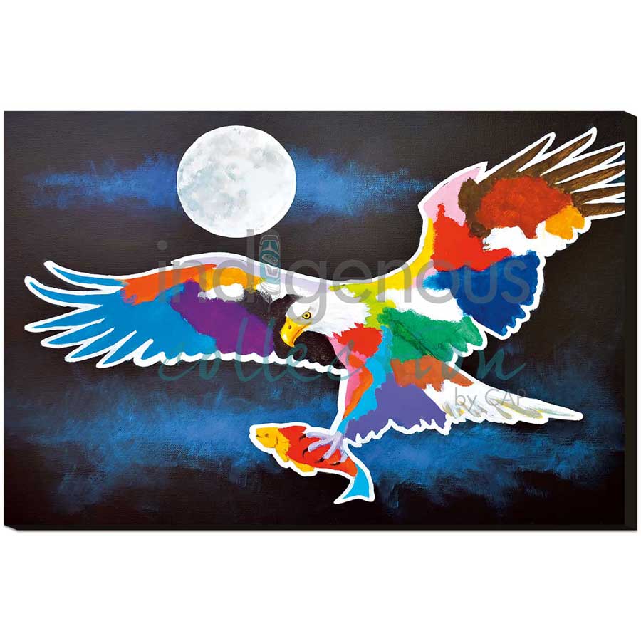 Moon Light Catch by artist John Balloue - Cherokee. Indigenous Collection