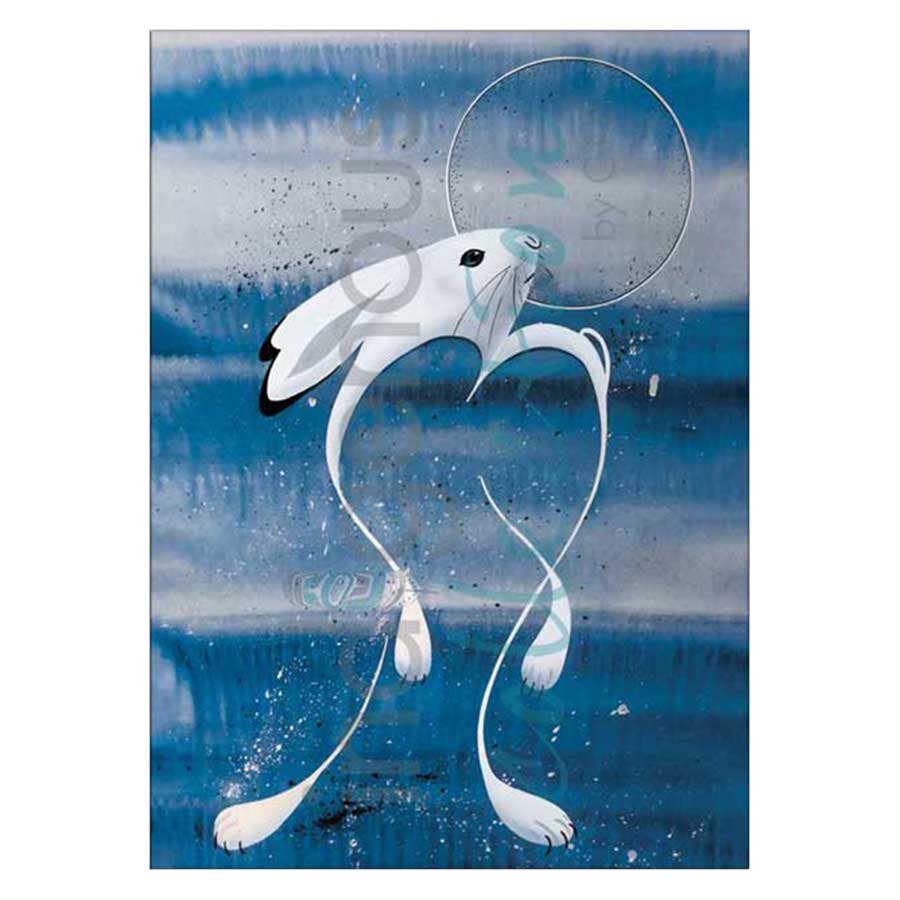 Winter Moon - White Hare Canvas Prints
