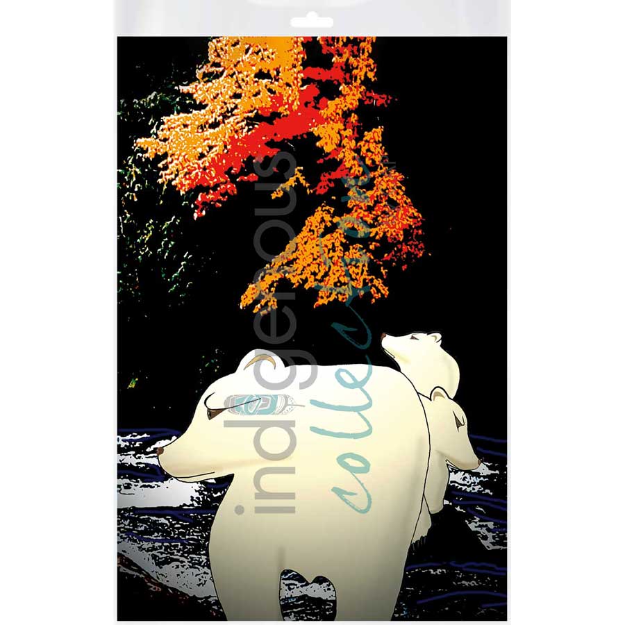 Fishing Family - Spirit Bears by artist Rick Beaver - Ojibway. Indigenous Collection